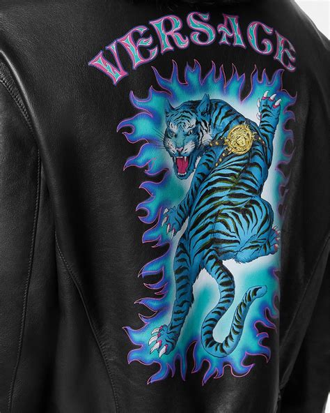 versace leather jacket replica|vintage Versace leather jacket.